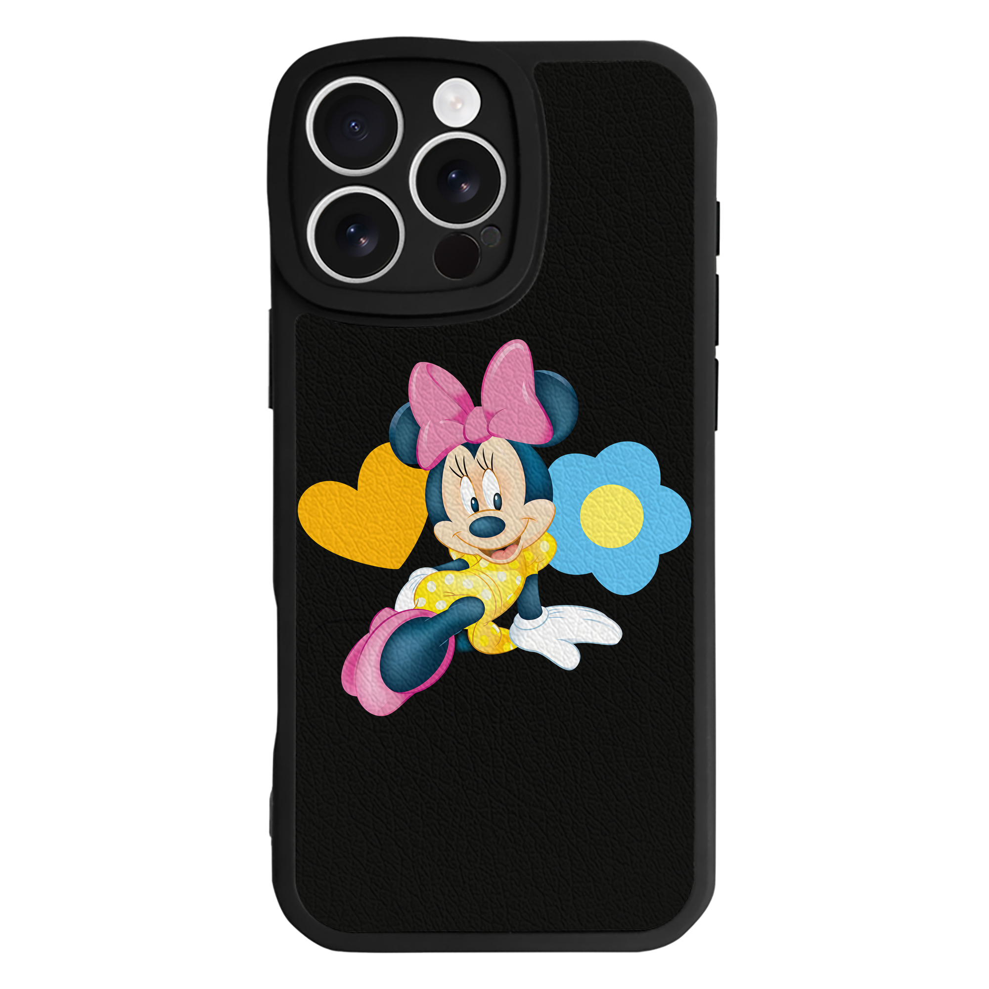 （画像用） ミッキーマウス Mickey Mouse 【iPhone 16シリーズ対応】シリコンスマホケース（レザー調） 材質：シリコン